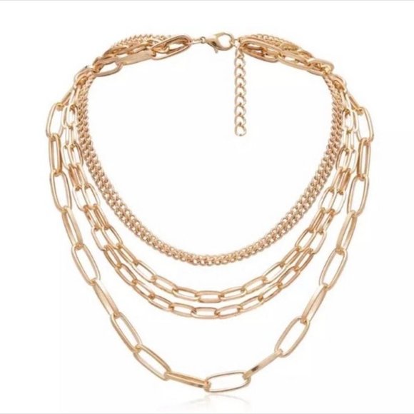 New 18k gold plated Multilayer Necklace - Picture 3 of 5